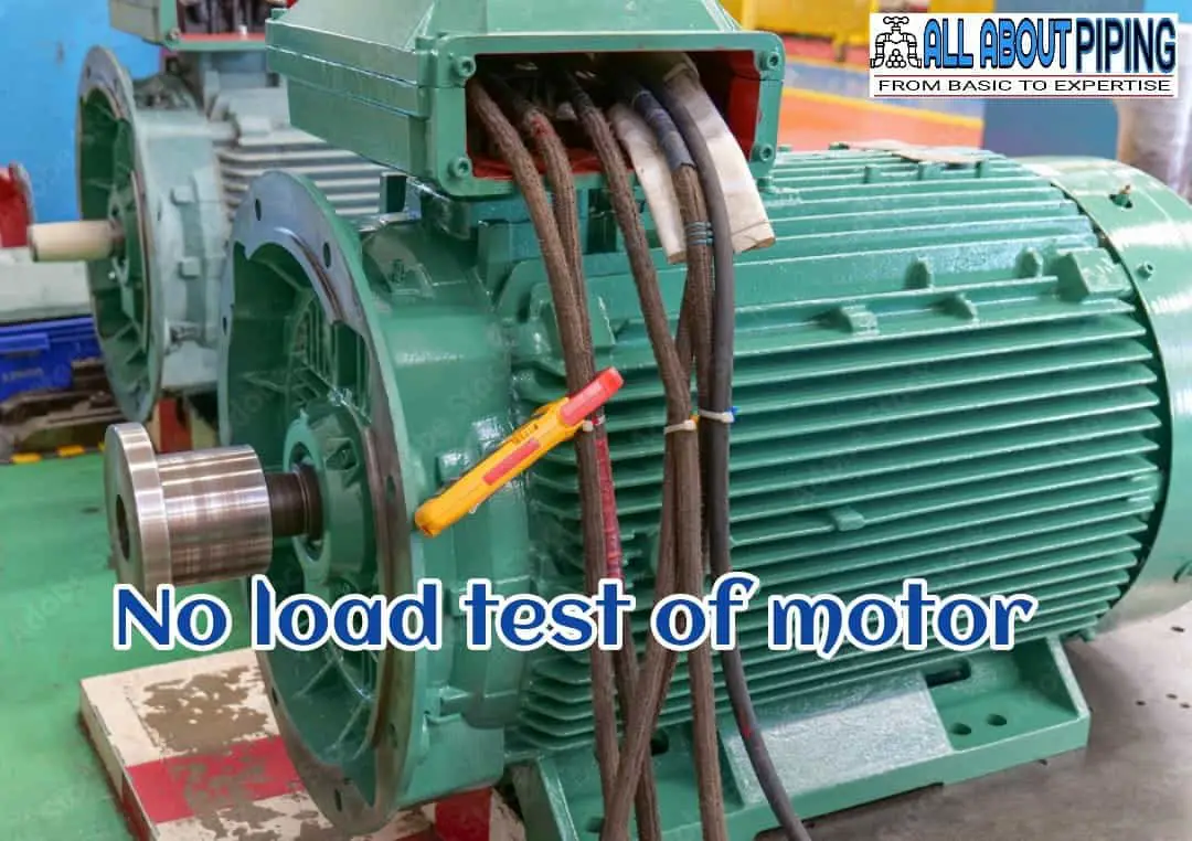 No load test of motor